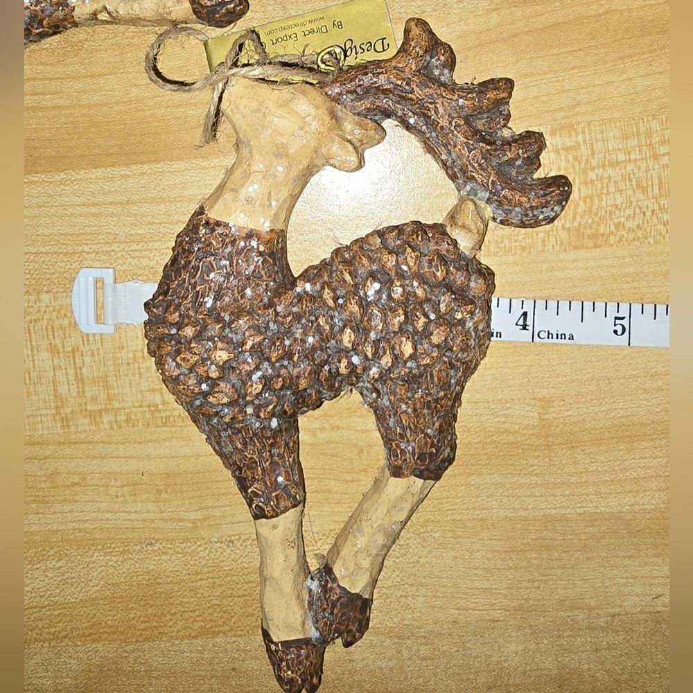Large Christmas Deer Ornaments NWT #CHR3 - Picture 4 of 7